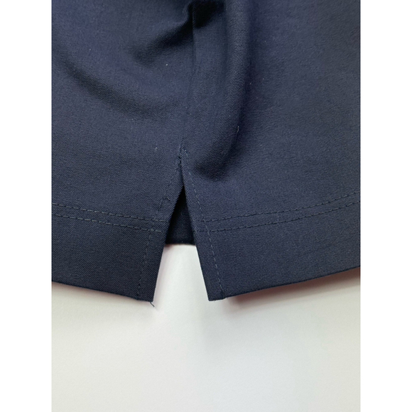 Eileen Fisher Capri Pants Small Navy Blue Tapered Leg Stretch Cotton Pull On - Picture 4 of 6